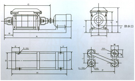 2SKF型水環式真空泵外